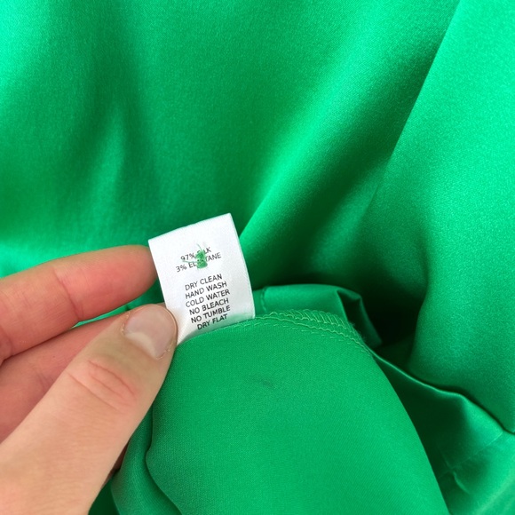 Green Silk Button down shirt - Picture 13 of 15